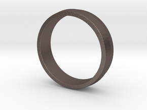 Ridged Ring in Polished Bronzed Silver Steel