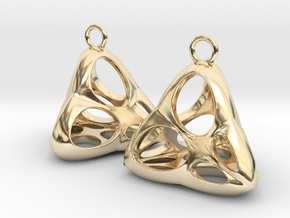 Irene Earrings (silver) in 14K Yellow Gold