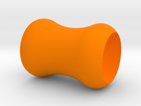 Ear Plug Hearts 6mm in Orange Processed Versatile Plastic