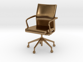 Stylex Sava Chair - Fixed Arms 1:24 Scale in Natural Brass
