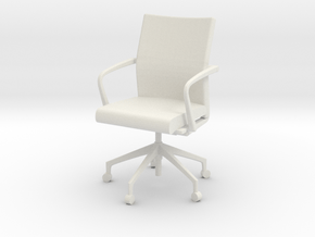 Stylex Sava Chair - Fixed Arms 1:24 Scale in White Natural Versatile Plastic