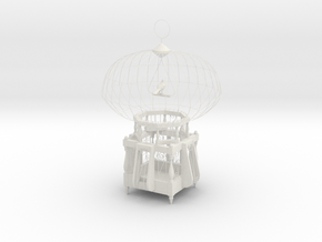 Cage for birds from the "COCOLA" for shapeways in White Natural Versatile Plastic