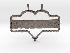 NuTz Love in Polished Bronzed Silver Steel