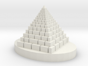 Big Pyramid in White Natural Versatile Plastic