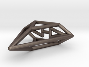Viper Wireframe 1-600 in Polished Bronzed Silver Steel