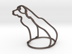 Cat/Dog Flip (h=13cm) in Polished Bronzed Silver Steel