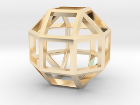 Rhombicuboctahedron Pendant in 14K Yellow Gold