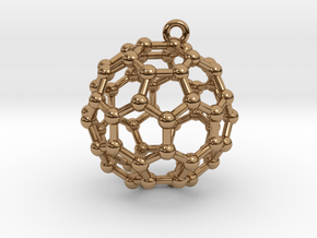 BuckyBall C60 Earring, Silver, 1.7cm in Polished Brass
