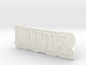 Nutz Double Ring (womens) in White Processed Versatile Plastic