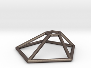 Thargon Wireframe 1-300 in Polished Bronzed Silver Steel