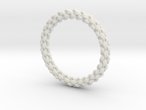 6-strand Round Braid Ring in White Natural Versatile Plastic