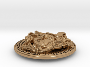 Medusa pendant in Polished Brass