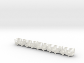 Sn2 Festiniog wooden slate wagon x5  in White Natural Versatile Plastic