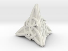 Celtic D4 - Solid Centre for Plastic in White Natural Versatile Plastic