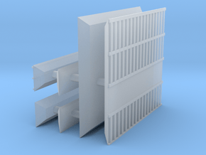 1/600 Shipping Container Stack of 4 in Smooth Fine Detail Plastic