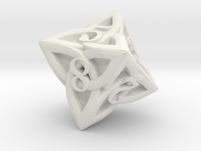 Celtic D8 - Solid Centre for Plastic in White Natural Versatile Plastic