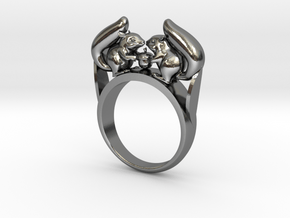 Squirrel Ring in Polished Silver