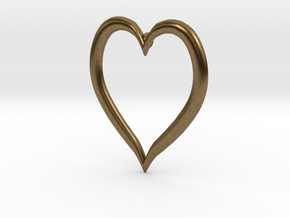 Heart Earring in Natural Bronze