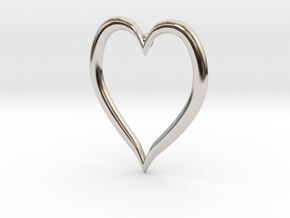 Heart Earring in Platinum