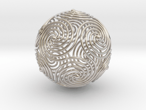 Spiraling Icosahedron in Platinum