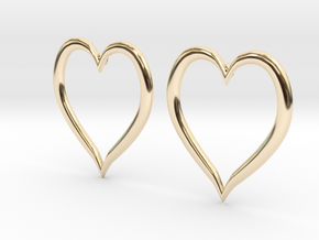 Heart Earrings in 14K Yellow Gold