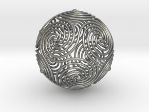 Spiraling Icosahedron in Natural Silver