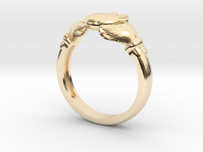 Irish Claddagh ring in 14K Yellow Gold
