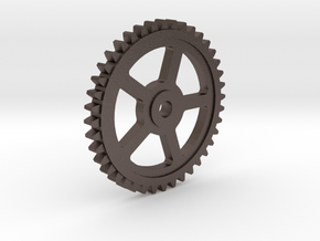 Involute Gear M1 T40 in Polished Bronzed Silver Steel