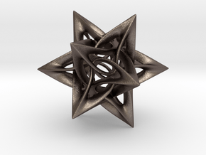 Dodecahedron IX, large in Polished Bronzed Silver Steel
