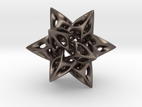 Dodecahedron I, large in Polished Bronzed Silver Steel