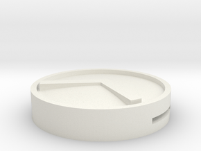 Spartan Shield Round in White Natural Versatile Plastic