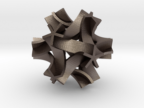 Origami I, large in Polished Bronzed Silver Steel