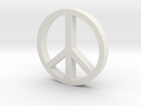 Peace 100 in White Natural Versatile Plastic