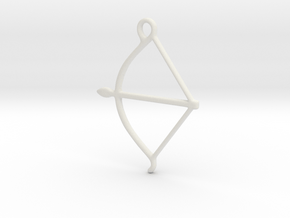 bow pendant in White Natural Versatile Plastic