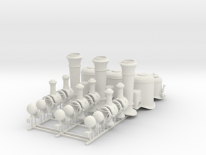 Couillet Fittings for 1/17 Scale in White Natural Versatile Plastic