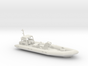 Rigid Inflatable Boat (1:148) in White Natural Versatile Plastic: 1:87 - HO