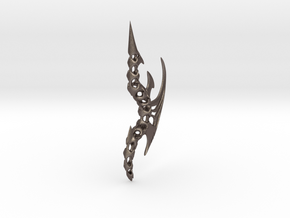 Prot Pendant 7cm in Polished Bronzed Silver Steel
