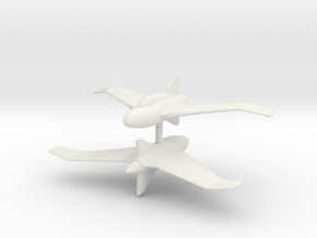 1/300 Northrop XP56 Black Bullet (x2) in White Natural Versatile Plastic