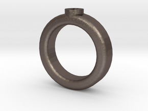 Keeper Ring in Polished Bronzed Silver Steel: 4.5 / 47.75