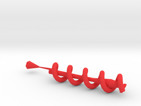 Spiral earphone wrap in Red Processed Versatile Plastic