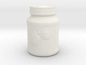 Mason Jar Of Jam in White Natural Versatile Plastic