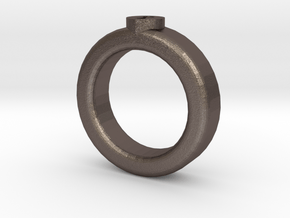 Keeper Ring in Polished Bronzed Silver Steel: 3.5 / 45.25