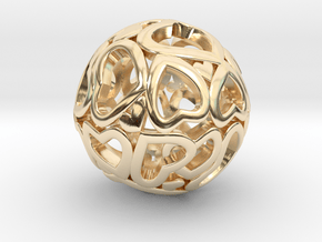Heartball 20mm in 14K Yellow Gold