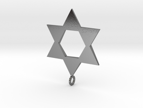 Star Of David in Polished Silver