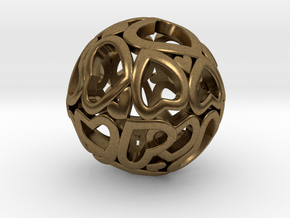 Heartball 20mm in Natural Bronze