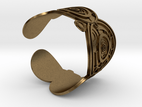 The Doctor's name (Engraved): Cuff - Size S in Natural Bronze