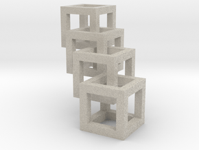 interlocked cubes in Natural Sandstone