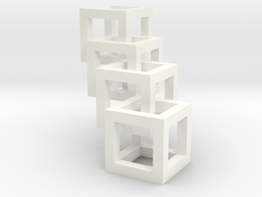 interlocked cubes in White Processed Versatile Plastic
