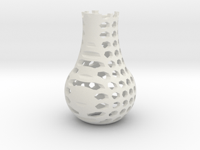 Small Sept Vase in White Natural Versatile Plastic