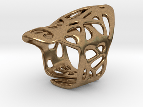 The Weave Ring in Natural Brass